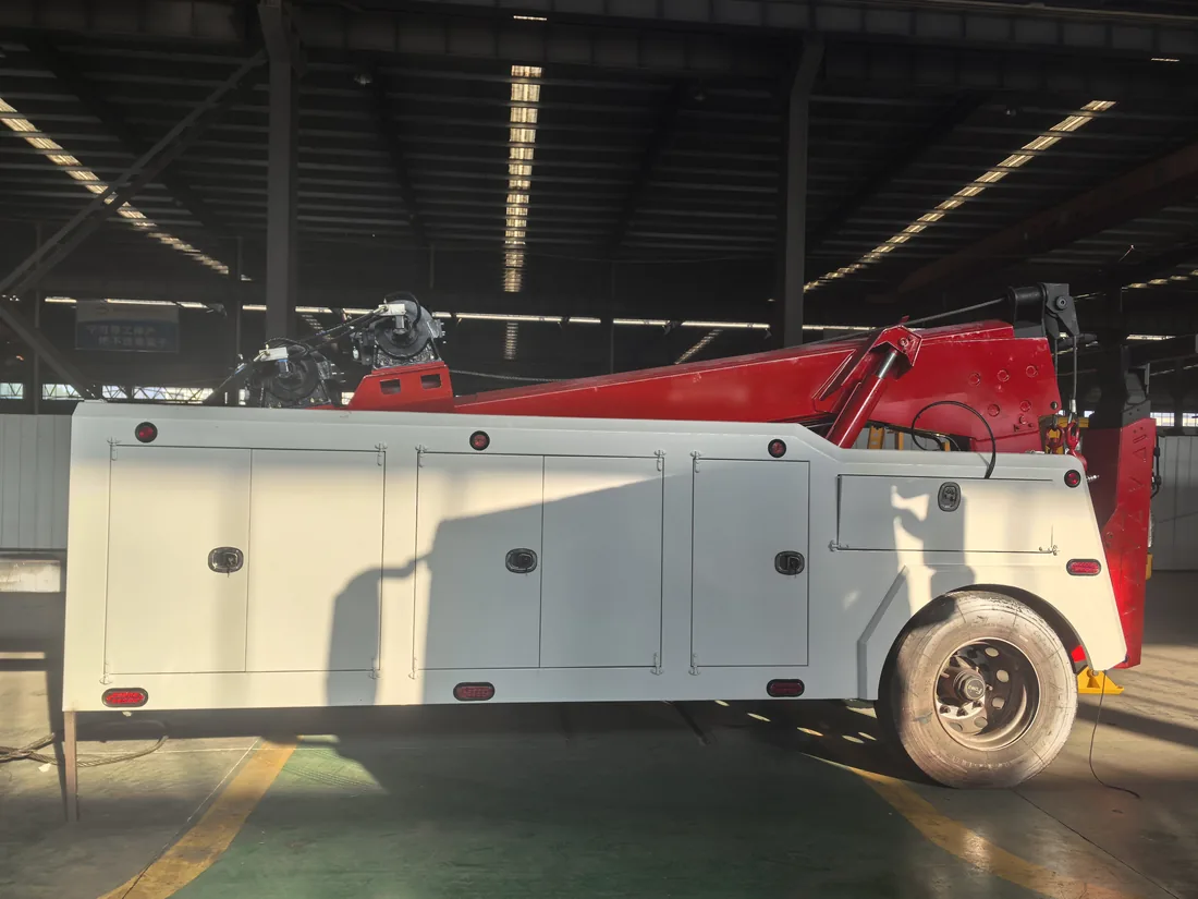 20-ton integrated wrecker body, side view
