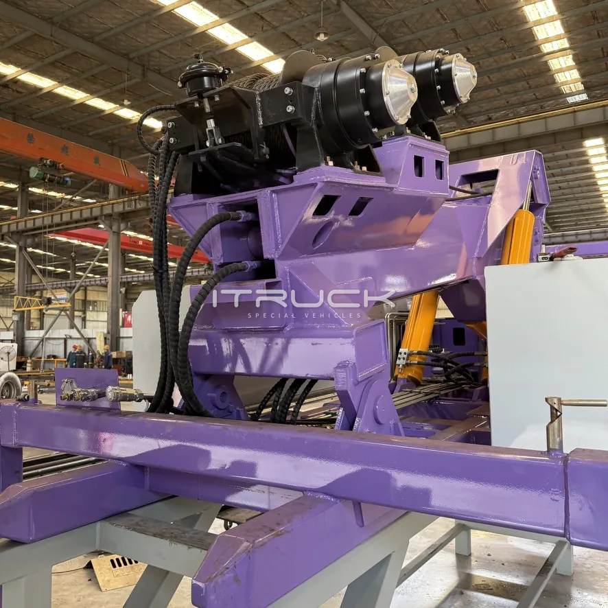 Twin planetary winches mounted on the DTU frame