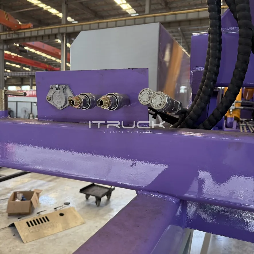 Air and electrical hook-up connectors on the DTU subframe