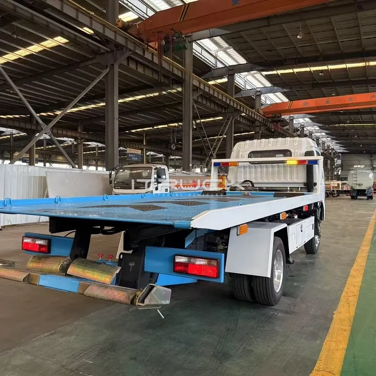 Rotating tilt tray on a light chassis, rear three-quarter view