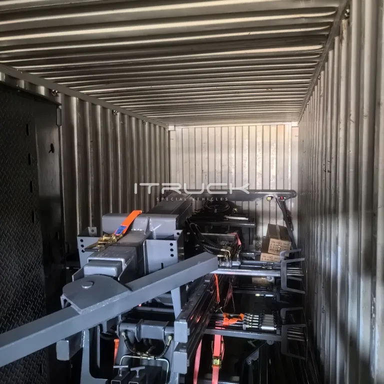 Wheel lift and subframe packed in a container