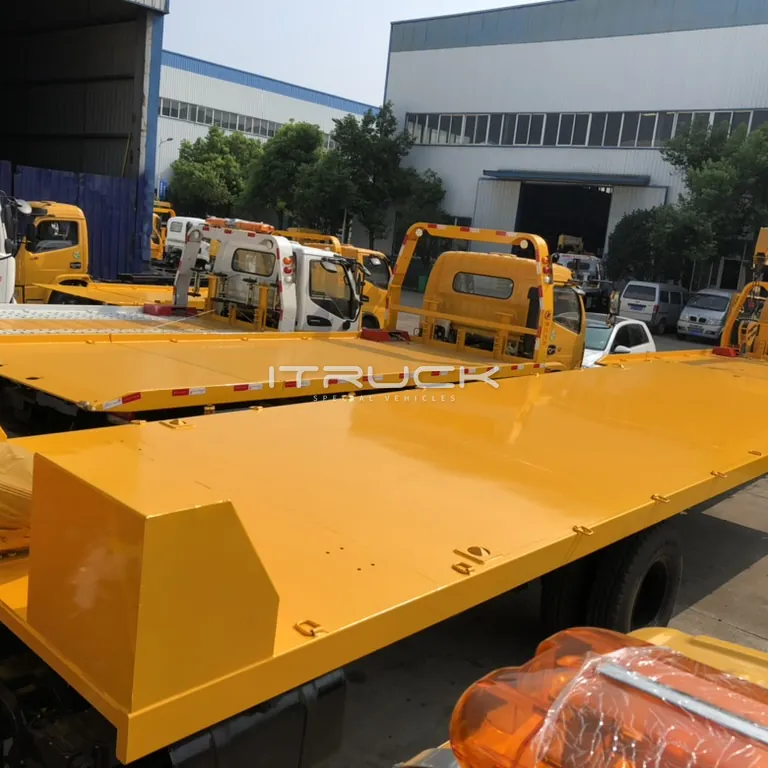 Finished flatbed decks in yellow topcoat