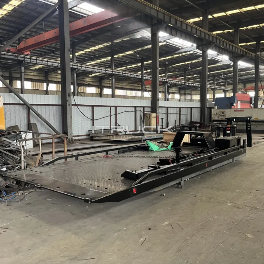 Checkered flatbed deck painted black