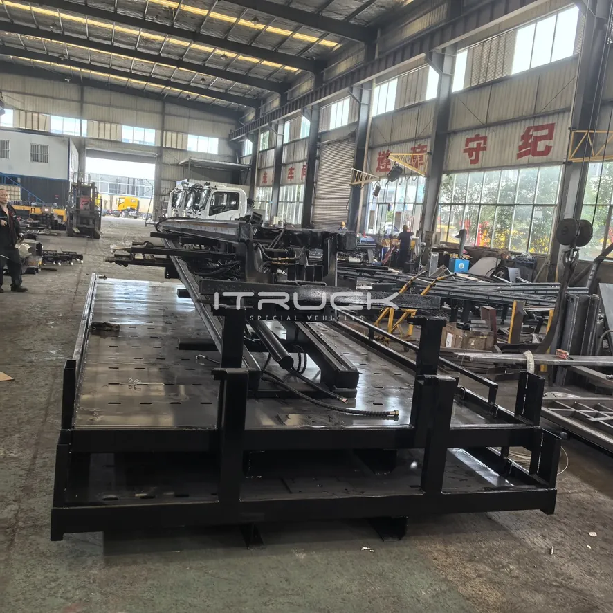 Flatbed deck on its subframe before fitting