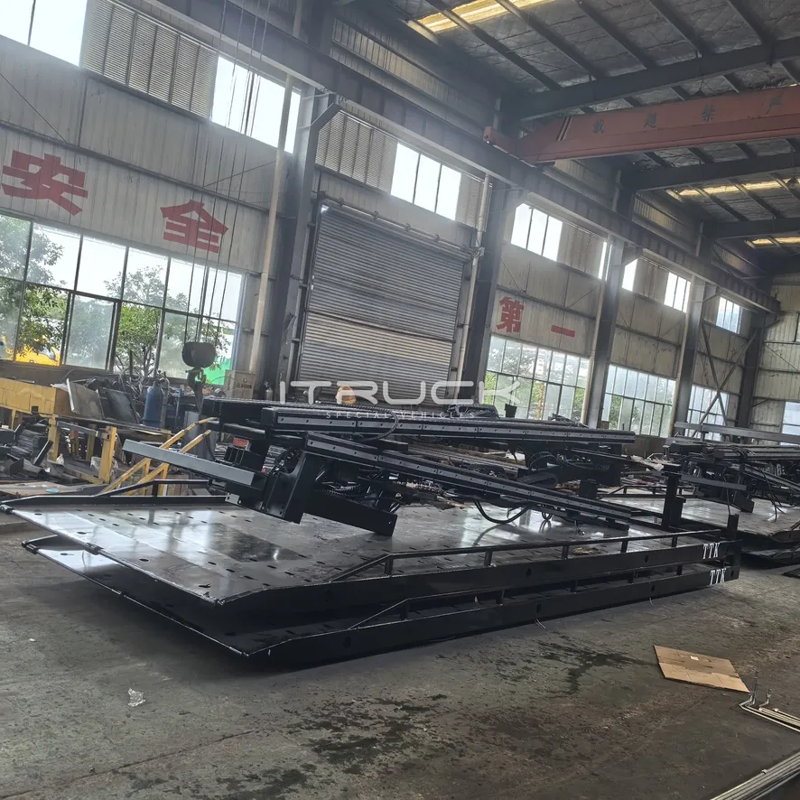 Flatbed deck and subframe ready to ship