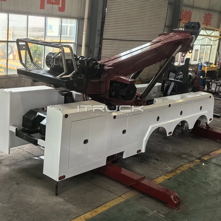 Rotator turret with winches and front outriggers extended