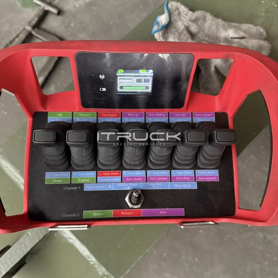 Chest-mounted joystick remote control for the rotator