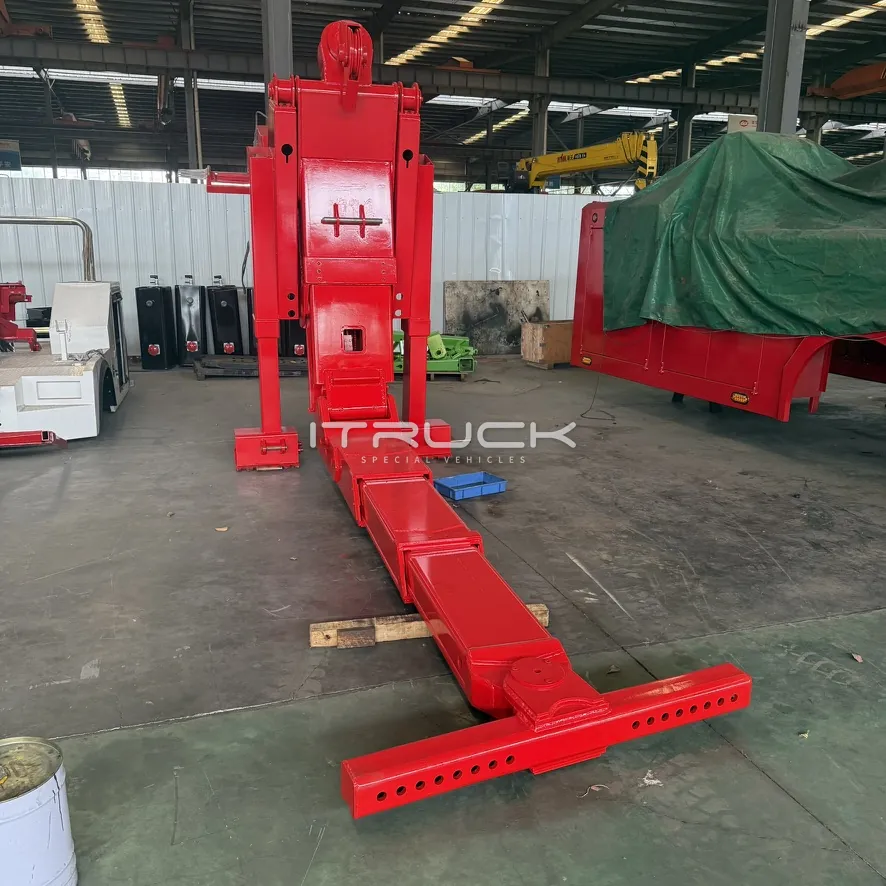 Red standalone underlift with the 3-stage arm fully extended
