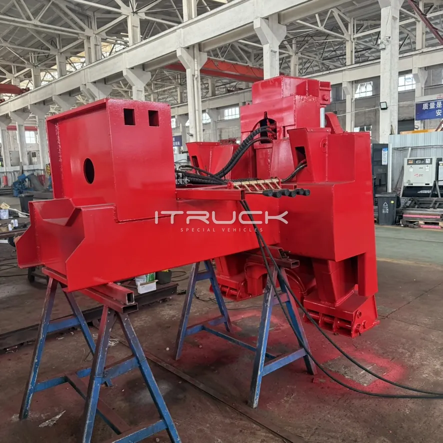 Underlift subframe with hose manifold, on stands