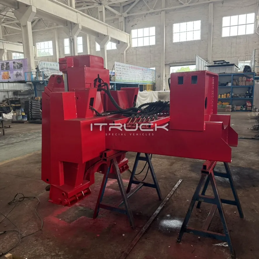 Underlift assembly on stands, seen from the opposite side
